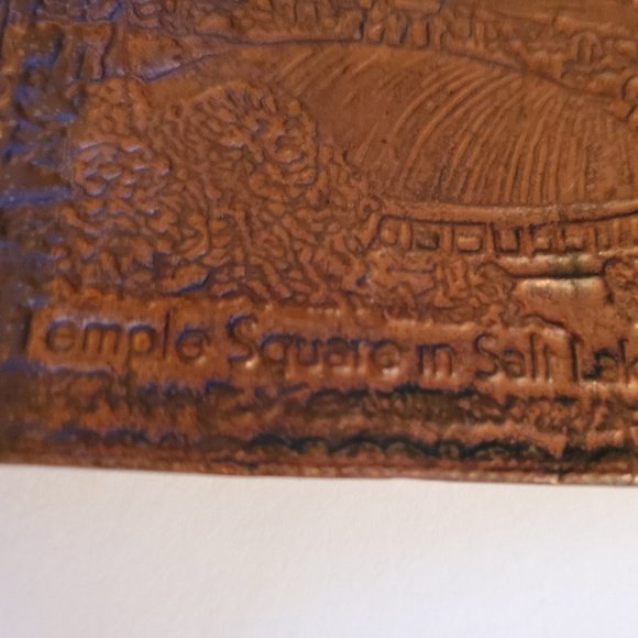 Vintage Copper Postcard of Temple Square in Salt Lake City - Picture 4 of 4